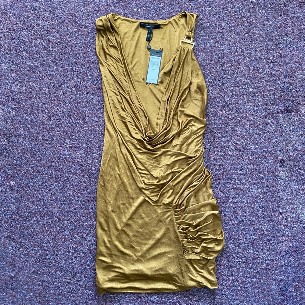 BCBGMAXAZRIA Drape front cocktail dress